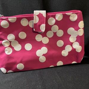 Pink and White Polka Dot Cosmetic Bag by Lancôme